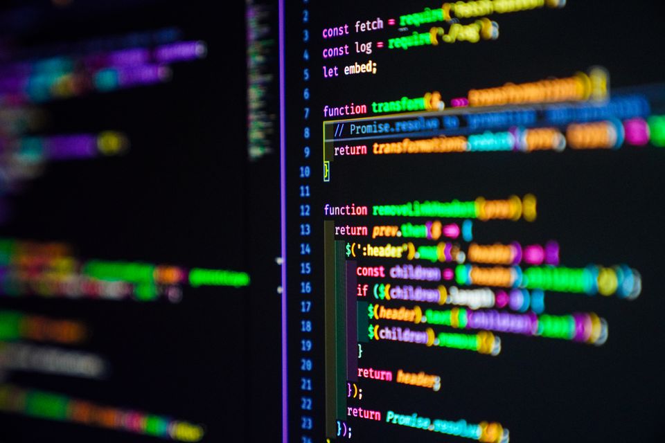 Code on a computer screen